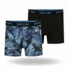 Zaccini 2-pack perfect fit allover palmbomen motieven boxershorts - Zwart