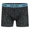 Zaccini 2-pack Perfect Fit Allover Triangles Motieven Boxershorts – Zwart