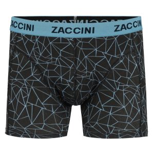 Zaccini 2-pack perfect fit allover triangles motieven boxershorts Zwart