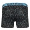 Zaccini 2-pack Perfect Fit Allover Triangles Motieven Boxershorts – Zwart