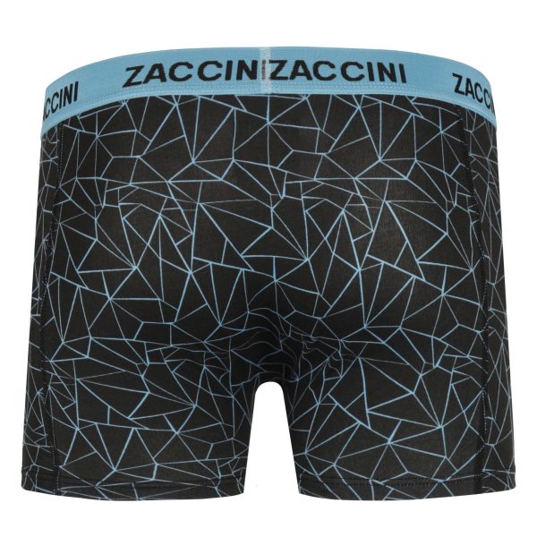 Zaccini 2-pack perfect fit allover triangles motieven boxershorts Zwart