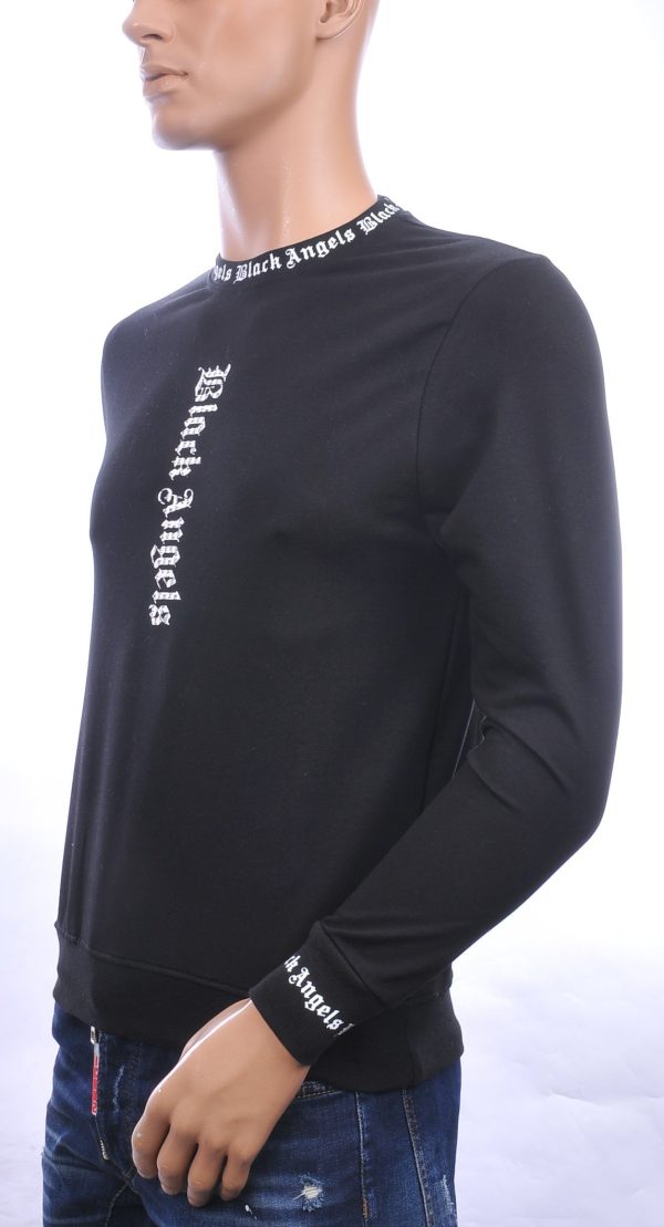 BY BUGOTTI trendy ronde hals Black Angels heren sweatshirt Zwart