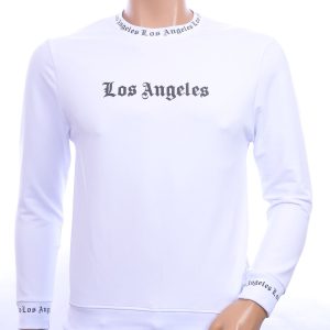 BY BUGOTTI trendy ronde hals Los Angeles heren sweatshirt Wit