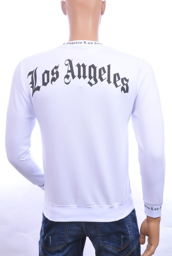 BY BUGOTTI trendy ronde hals Los Angeles heren sweatshirt Wit