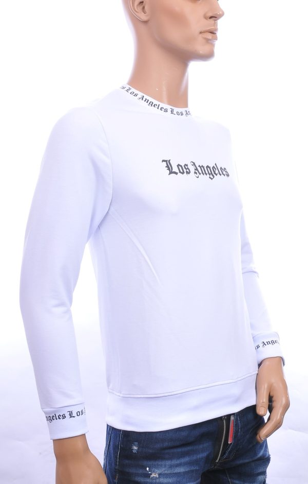 BY BUGOTTI trendy ronde hals Los Angeles heren sweatshirt Wit