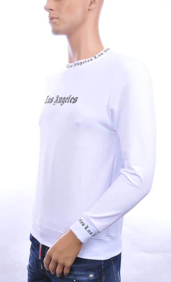 BY BUGOTTI trendy ronde hals Los Angeles heren sweatshirt Wit