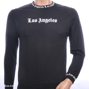 BY BUGOTTI trendy ronde hals Los Angeles heren sweatshirt Zwart