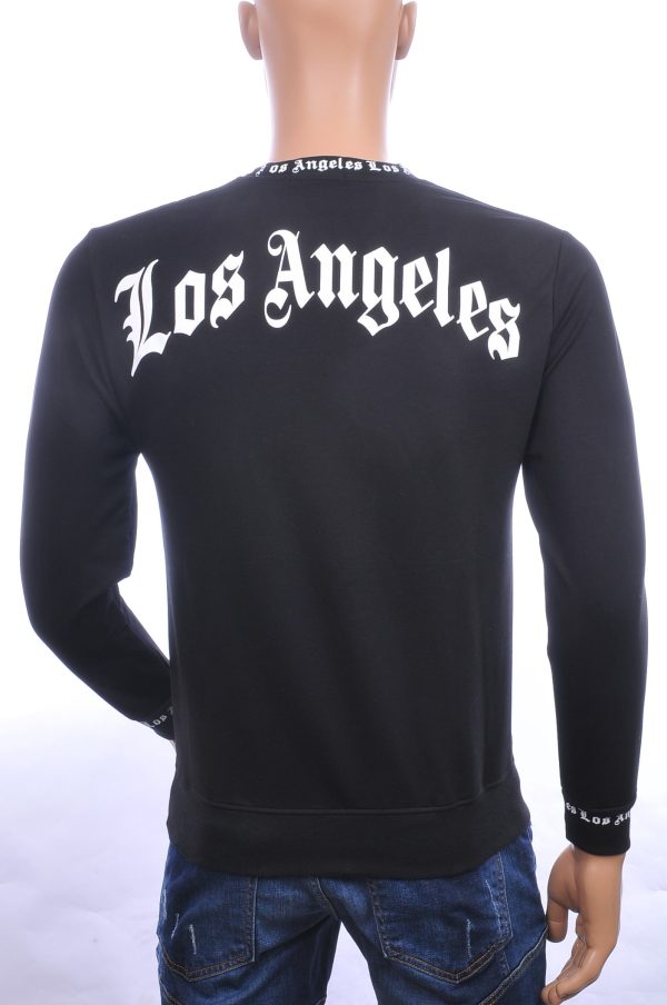 BY BUGOTTI trendy ronde hals Los Angeles heren sweatshirt Zwart