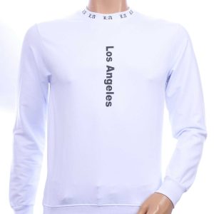 BRAAZI trendy ronde hals Los Angeles heren sweatshirt Wit