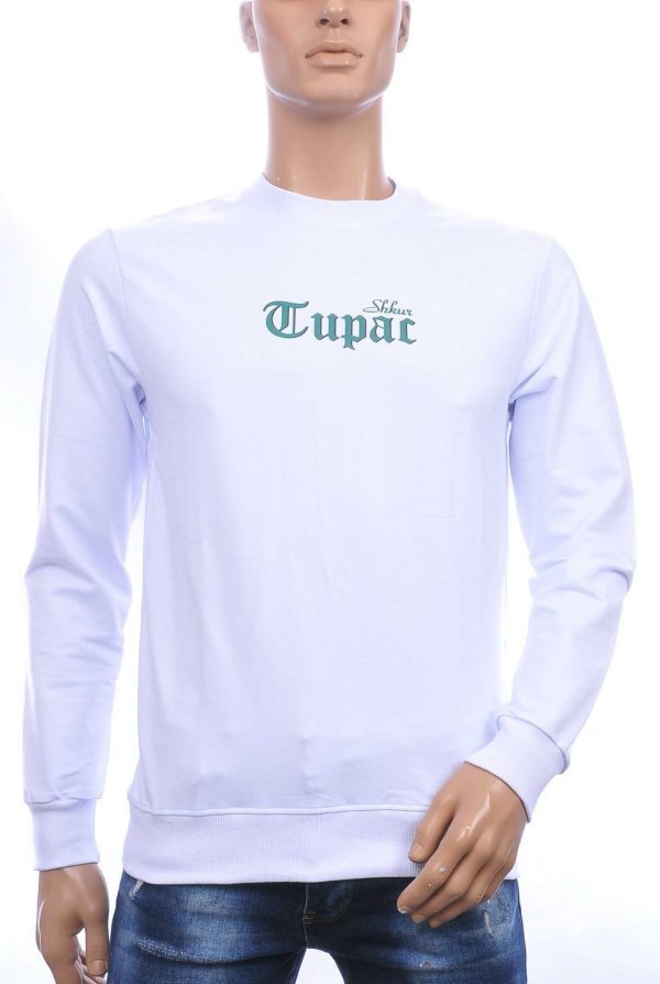 BRAAZI trendy TUPAC ronde hals heren sweatshirt Wit