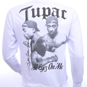 BY BUGOTTI trendy ronde hals TUPAC heren sweatshirt Wit