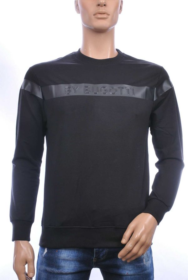 BY BUGOTTI trendy ronde hals BY BUGOTTI heren sweatshirt Zwart