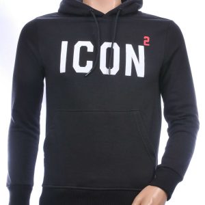 CONTOUR trendy ICON2 heren sweatshirt met capuchon Zwart