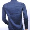 Carte Davis slim fit allover schuine strepen dessin heren overhemd Navy