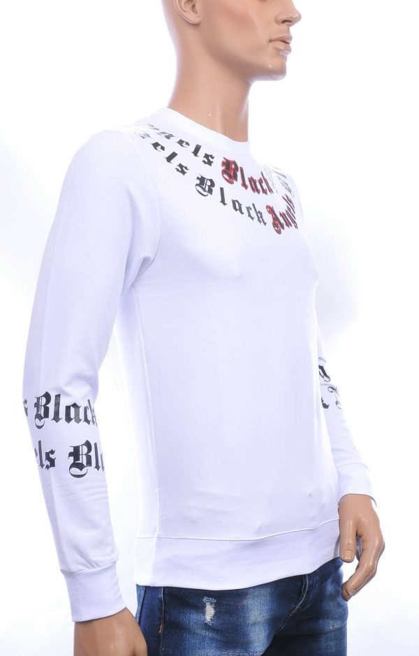 FCT COMPANY trendy ronde hals Black Angels heren sweatshirt Wit