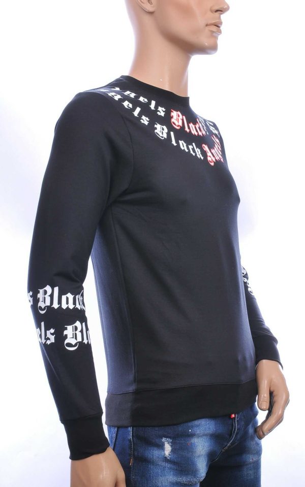 FCT COMPANY trendy ronde hals Black Angels heren sweatshirt Zwart