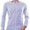 GABANO Italiaans Modern Fit Heren Overhemd met Allover Mokken Print – Wit | Trendy herenoverhemd voor casual en feestelijk gebruik