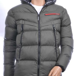 ICON2 trendy heren winterjas met permanent capuchon Khaki