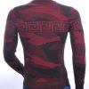 NEW DREAM trendy allover camouflage motieven ronde hals dunne heren trui Bordeaux
