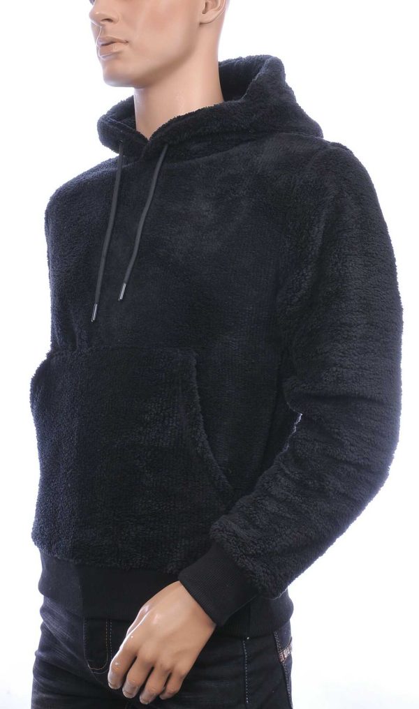 CONTOUR trendy LOS ANGELES teddy fleece heren hoodie Zwart