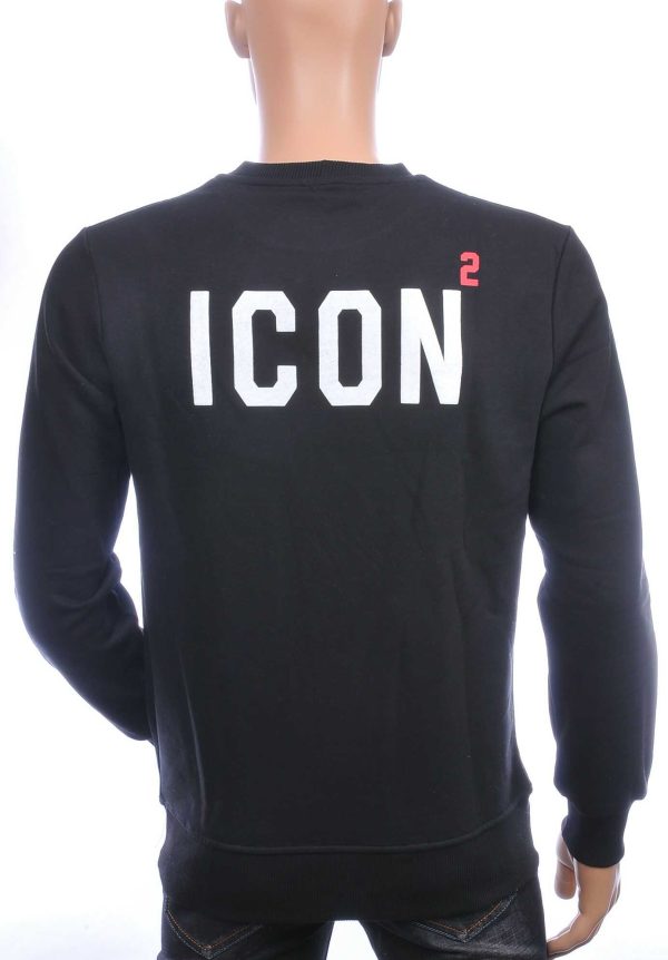 CONTOUR trendy ronde hals ICON2 heren sweatshirt Zwart 