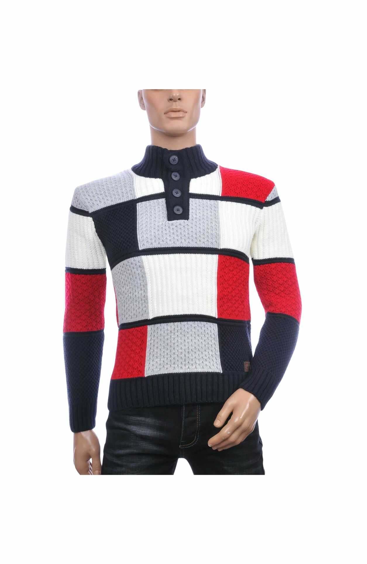 heren wintertrui grof gebreid, ci-borg trui heren, wintertrui met knoopsluiting, gebreide heren trui wol, warme heren trui winter, colorblock heren trui, patchwork knit heren, dikke wintertrui mannen, trendy heren knitwear, heren trui hoge kraag, CHARRA Nijmegen kleding, herenkleding streetstyle, online wintertrui kopen, wintertrui kopen in Nijmegen, Goedkoop heren wintertrui kopen, Heren wintertrui, regular Fit wintertrui, heren Kleding in Nijmegen, CHARRA, ZARA, COEF, CHASIN, WAM DENIM