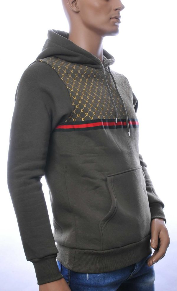 BLACKROCK trendy heren sweatshirt met capuchon Khaki