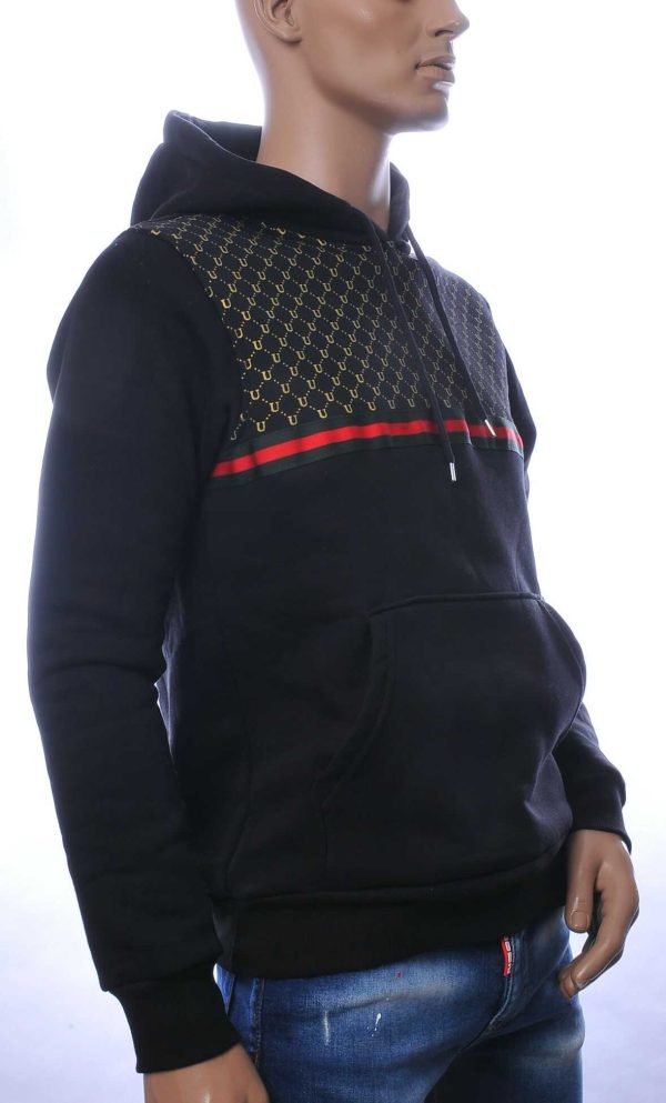 BLACKROCK trendy heren sweatshirt met capuchon Zwart