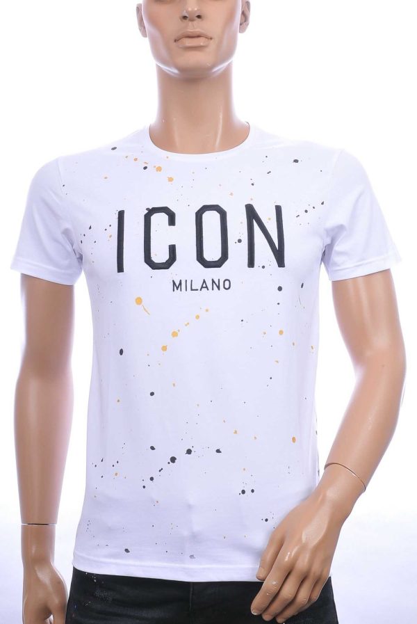 BLACKROCK trendy ronde hals heren T-Shirt met ICON logo Wit
