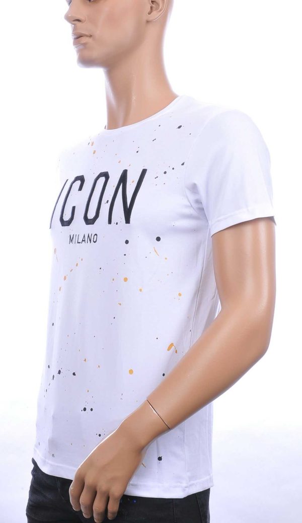 BLACKROCK trendy ronde hals heren T-Shirt met ICON logo Wit