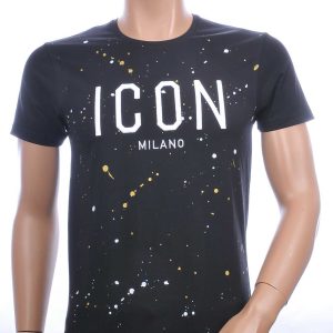 BLACKROCK trendy ronde hals heren T-Shirt met ICON logo Zwart
