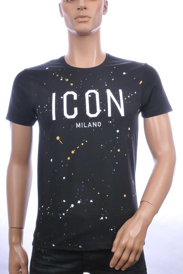 BLACKROCK trendy ronde hals heren T-Shirt met ICON logo Zwart