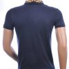 CLUB JU trendy heren polo T-shirt met leeuwenkop badge Navy
