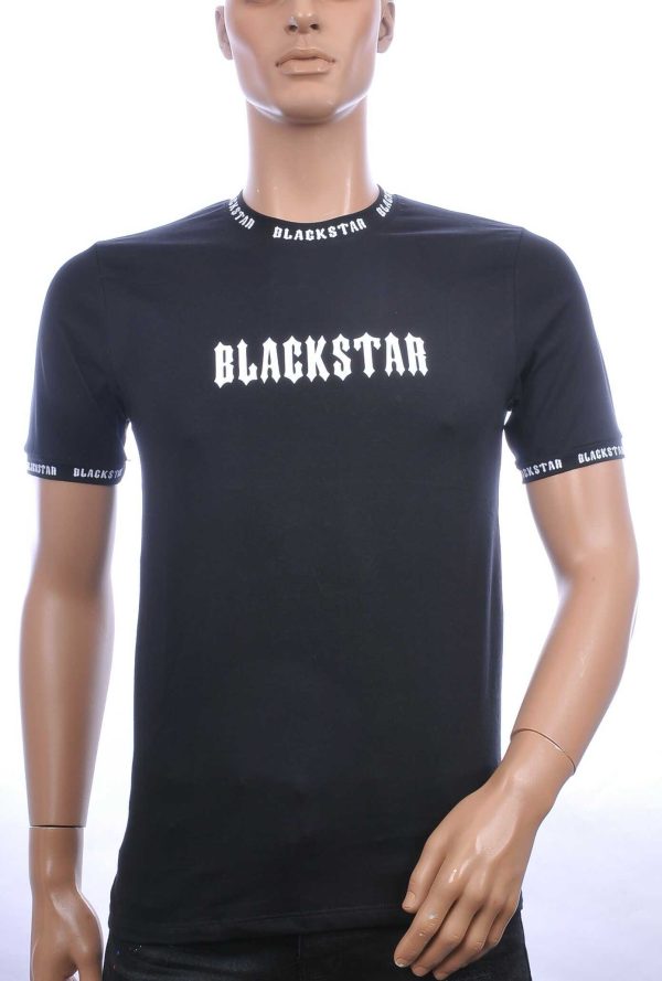 FCT COMPANY trendy BLACKSTAR ronde hals heren T-Shirt Zwart