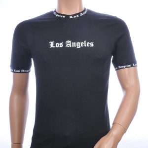 FCT COMPANY trendy LOS ANGELES ronde hals heren T-Shirt Zwart