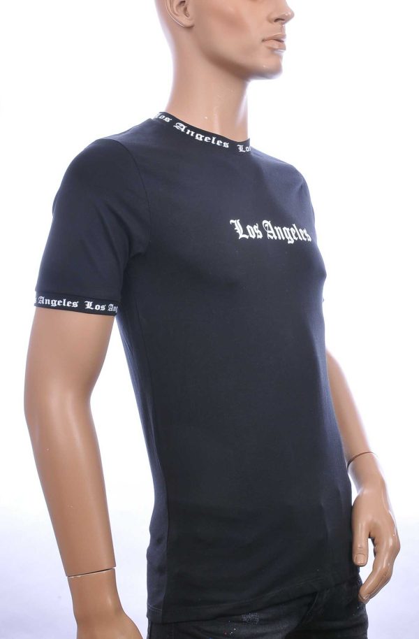 FCT COMPANY trendy LOS ANGELES ronde hals heren T-Shirt Zwart