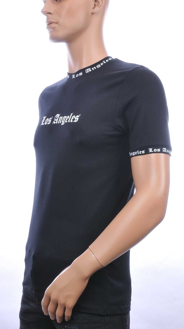 FCT COMPANY trendy LOS ANGELES ronde hals heren T-Shirt Zwart