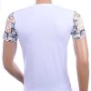 MONTFLEURI ronde hals leeuwenkop print T-shirt met steentjes Wit