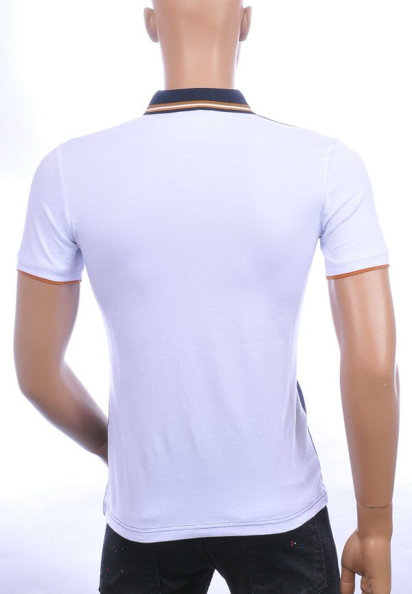 CLUB JU trendy allover modern dessin heren polo T-Shirt Zwart-Beige