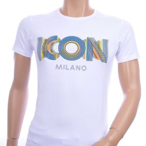 BLACKROCK trendy ronde hals heren T-Shirt met ICON logo Wit