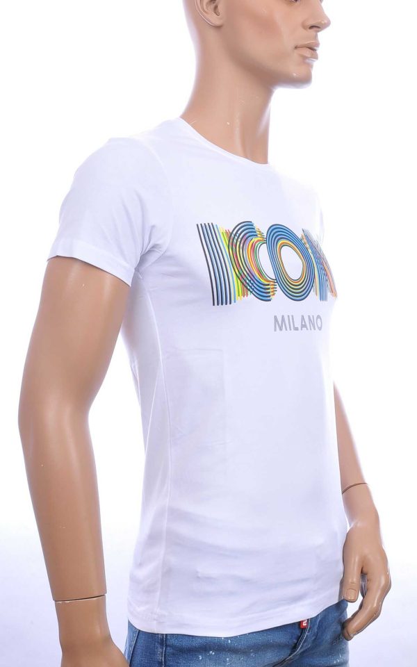 BLACKROCK trendy ronde hals heren T-Shirt met ICON logo Wit