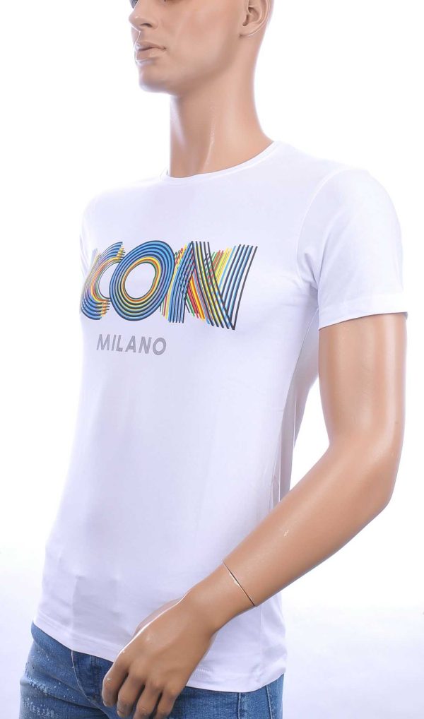BLACKROCK trendy ronde hals heren T-Shirt met ICON logo Wit