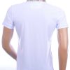 CI-BORG trendy effen heren polo T-Shirt met sier borstzak Wit