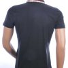 CI-BORG trendy effen heren polo T-Shirt met sier borstzak Zwart