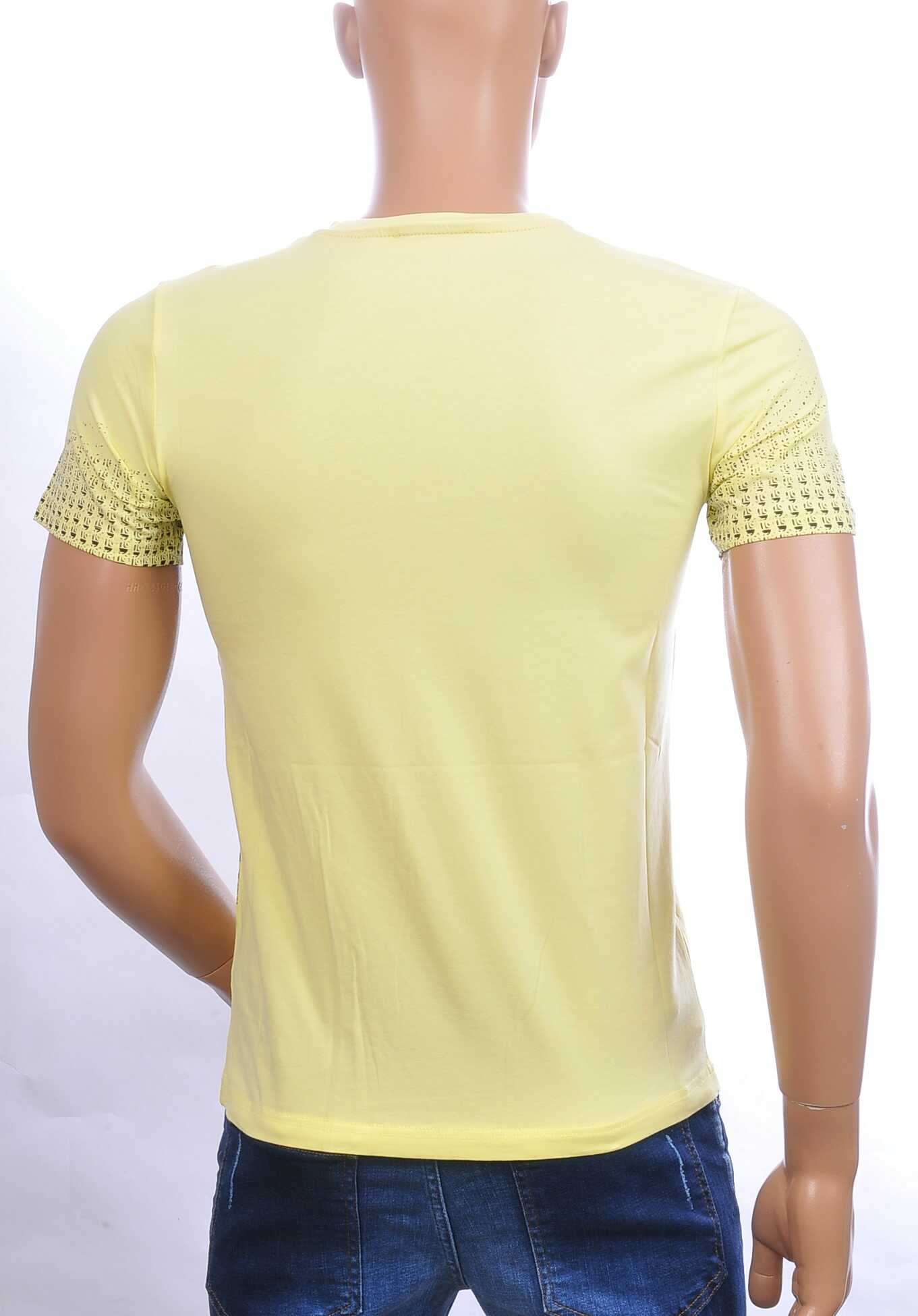 Ci-Borg trendy RESPECT ronde hals heren T-shirt Geel