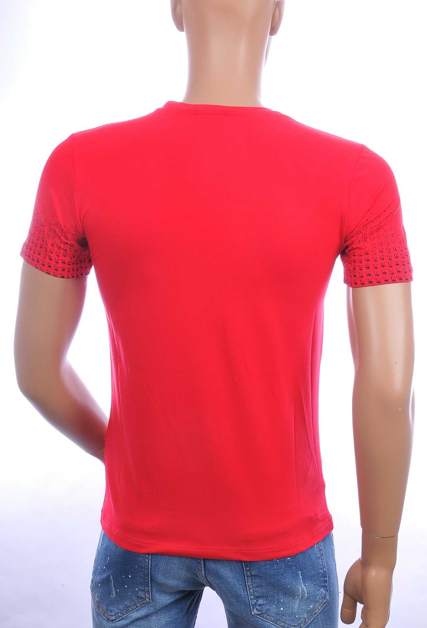 Ci-Borg trendy RESPECT ronde hals heren T-shirt Rood