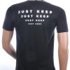 FRANCO RENZO trendy JUST KEEP ronde hals heren T-Shirt Zwart