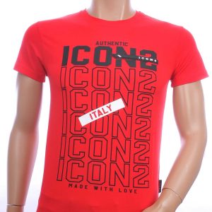 ICON2 trendy ronde hals heren T-Shirt Rood