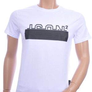 ICON2 trendy ronde hals heren T-Shirt Wit