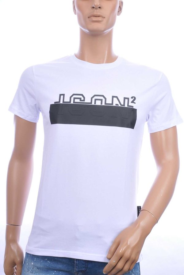 ICON2 trendy ronde hals heren T-Shirt Wit